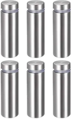 Image de Supports muraux en verre acrylique, lot de 6, montage mural, 16 x 52 mm