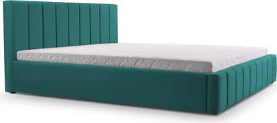 Produktbild von MOEBLO Polsterbett Bett 01 – Doppelbett mit Kopfstütze, Rahmenbettgestell, Bettkasten, Lattenrost und gepolstertem Kopfteil - 180x200 - Peacook (TRINITY 29)