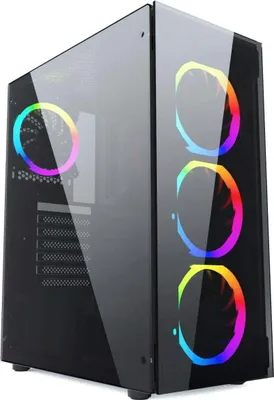 Immagine prodotto di Gembird CCC-FC-1500RGB Custodia per computer Midi Tower nera, trasparente