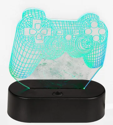 Produktbild von 3D-Gamepad-LED-Touch-Lampe für Gamer, farbwechselndes Nachtlicht
