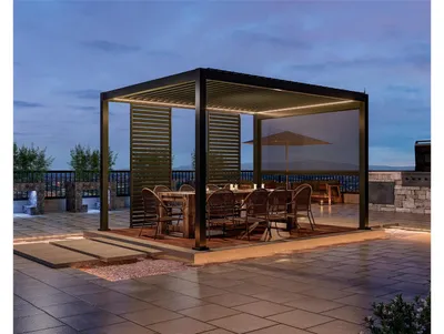 Produktbild von Green Spirit® Pergola Mirador Deluxe e-Motion+ 3x4 m Lamellendach RGB-LED App