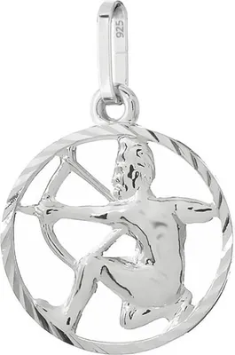 Produktbild von Schütze Sternzeichen 925er Sterlingsilber 15mm Kettenanhänger Horoskop Zodiak