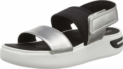 Produktbild von Geox Damen Klassische Sandalen D02CMB 000NF C0474 Farbe: Silber Größe: 37