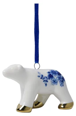 Productafbeelding van Heinen Delfts Blauw – Kerstornament: ijsbeer
