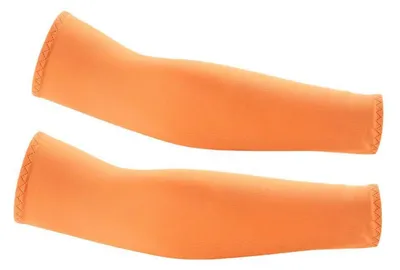 Immagine prodotto di 3 paia di maniche con protezione UV, UPF 50+, per donna e uomo, colore arancione, elastiche, traspiranti, rinfrescanti, in Spandex