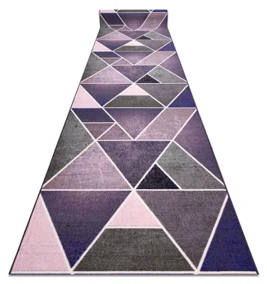 Image de TAPIS DE COULOIR antidérapant TRIANGLES la gomme violet 133 cm violet 133x1100 cm
