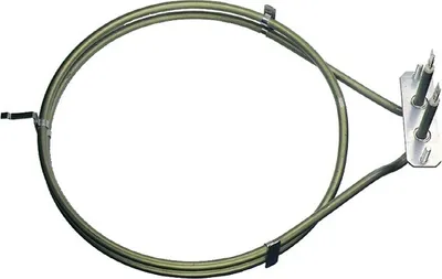 A circular heating element for an oven.
