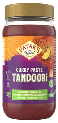 Immagine prodotto di Patak's Tandoori Curry Paste 1100g - Pasta di spezie indiane aromatiche, intensamente piccante, ideale per marinare carne, pesce e verdure