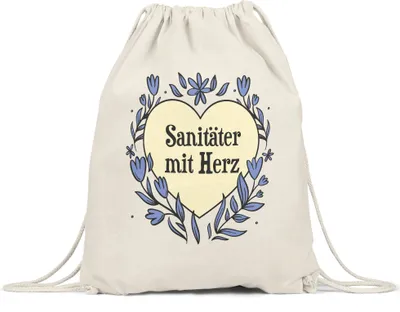 Produktbild von Sanitäter mit Herz Turnbeutel Gymsack  Geschenkidee Zum Danke Sagen Bester Sanitäter
