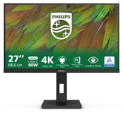 Image de Philips 3000 series 27B1U3900/00 computer monitor 68.6 cm (27") 3840 x 2160 pixels 4K Ultra HD LCD Black