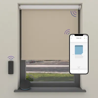 Produktbild von Cocoon Home Elektrisches Rollo für Smart Home 160x190 - Verdunkelnd - Zement