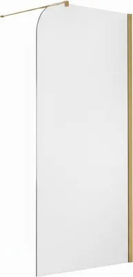 Image de Paroi de douche italienne Clear - 100 x 195 cm - Or brossé - Droite - LUCIA