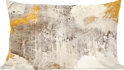 Produktbild von MuchoWow® Zierkissen Sofakissen Wohnzimmer Dekokissen 50x30 cm Farbe - Gold - Gelb - Wohnzimmerdekoration - Polster mit Photo