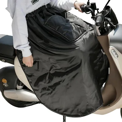 Produktbild von Roller-Beinschutz - Wintermatte - Hält warm - Winddichtes Design - 90 cm Länge - Schwarz