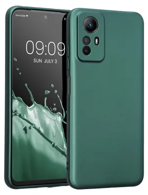 Produktbild von kwmobile Handyhülle für Xiaomi Redmi Note 12S Hülle - weiche Silikon Case metallisch schimmernd - Schutzhülle Cover - Metallic Petrol