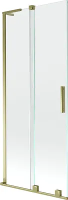 Obrázek produktu pro Mexen Velar L vanová zástěna dvoukřídlá posuvná 85 x 150 cm, čirá, zlatá - 896-085-003-01-50