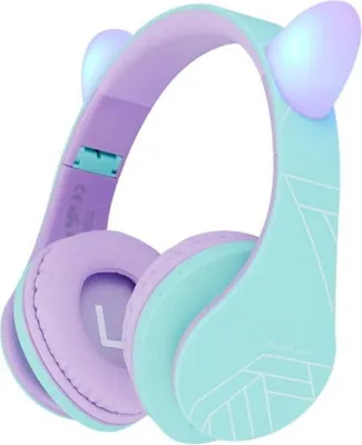 Image de Powerlocus P2 Kids - Casque pour enfants violet/turquoise avec oreilles