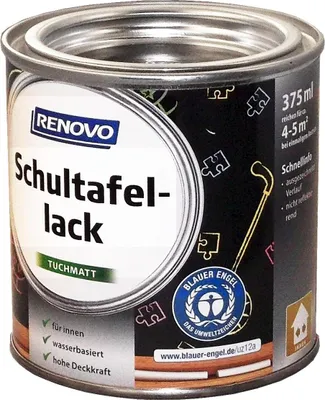 Produktbild von 375ml Renovo Schultafellack schwarz wasserbasis