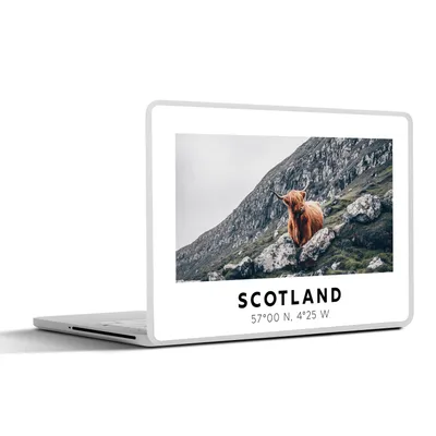 Produktbild von MuchoWow® Laptop Aufkleber Sticker Cover Schottland - Schottische Highlander - Berge - Tiere 36.5x27.5 cm - Laptop-Sticker