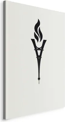 Produktbild von Italienischer Leinwand Leinwandbild - Torch Shaped Like an Inverted Eiffel Tower 40x60 cm Abstrakt i-A-10038-b-a