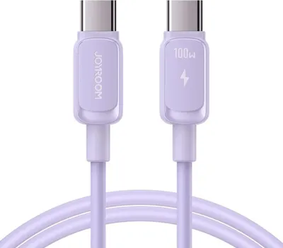 Produktbild von Joyroom USB-C auf USB-C Kabel 100W 1,2 m Lila