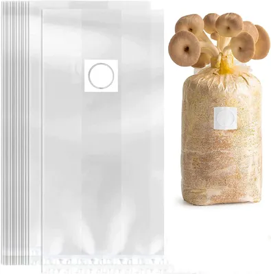 Image de TRANKIELO® - 20 sacs de culture de champignons - respirants avec filtre de 0,2 micron - autoclavables, épaisseur 32 x 50 cm