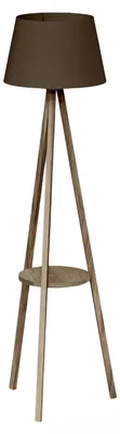 Produktbild von Stehlampe mit Regal aus Holz in Braun modern