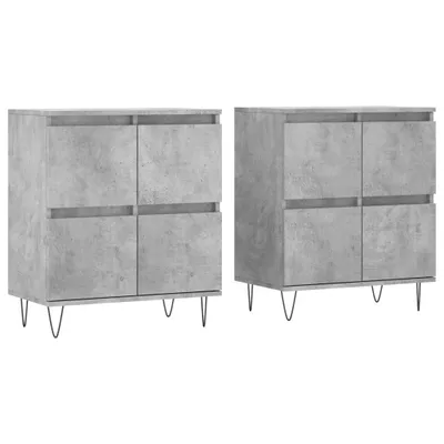 Produktbild von Sideboards 2 Stk. Betongrau Holzwerkstoff