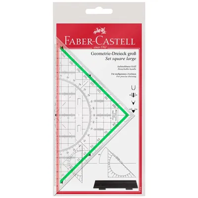 Immagine prodotto di Triangolo geometrico Faber-Castell grande con impugnatura 20 cm