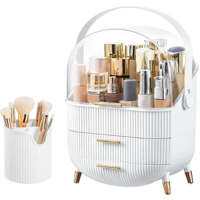 Immagine prodotto di Omgoods - Organizer per cosmetici con coperchio, impermeabile e antipolvere