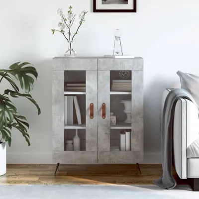 Produktbild von The Living Store Sideboard Betongrau 69,5x34x90 cm Holzwerkstoff