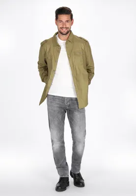 Image de Chemise pour hommes SAPORTA - couleur olive claire, taille XXL