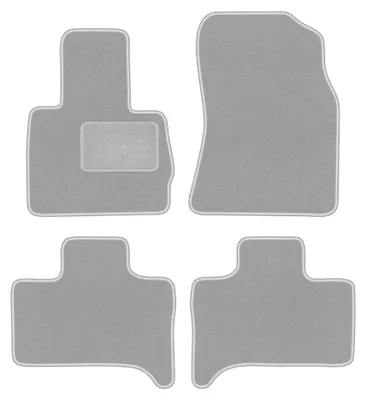 Image de Tapis de sol en moquette pour BMW X5 E53 1999-2006 (Xdrive 4wd) – jeu 4 pièces, gris, sur mesure – Wielganizator OSLO