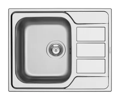 Immagine prodotto di Lavello cucina 62x50cm, lavabo incasso Athena, foro rubinetto, gocciolatoio