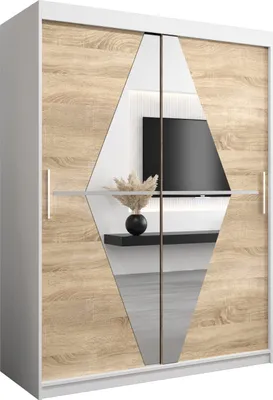 Produktbild von Kleiderschrank, Schiebetürenschrank Schlafzimmer, Schrank mit Spiegel BOLIWIA 150 cm