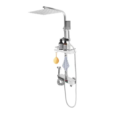 Produktbild von Wasserfall Duscheset 10-100℃ Brausegarnitur mit 4 Auslässen