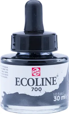 Produktbild von Talens - Ecoline Aquarell Flasche von 30 ml, schwarz