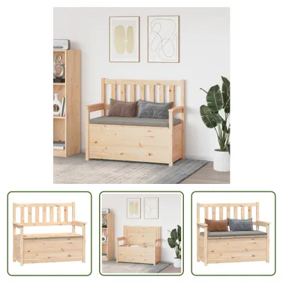 Produktbild von The Living Store Sitzbank 112,5x51,5x96,5 cm Massivholz Kiefer