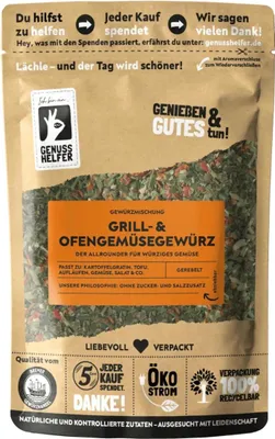 Produktbild von Grill- und Ofengemüse Gewürz, für leckere vegetarische & vegane Gerichte und Beilagen, 100g