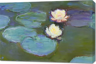 Immagine prodotto di Quadro 90x60 cm Nympheas, Monet Vintage per il salotto