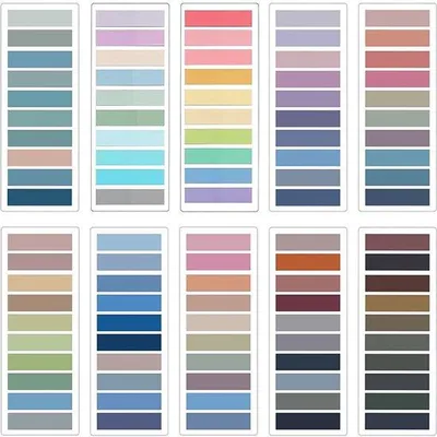 Produktbild von Selbstklebende Lesezeichen, 10 Arten, bunt, beschreibbar, für Zuhause, Schule, Büro