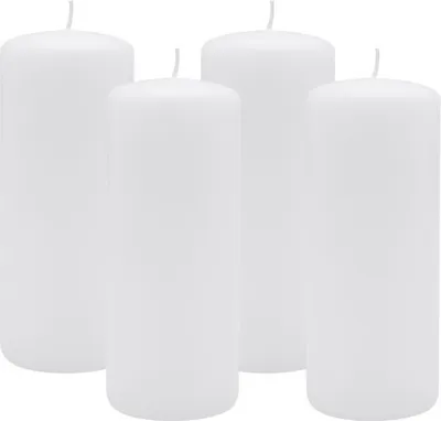 Produktbild von 4er Set Adventskranzkerzen Weiß Ø 60 x 120 mm