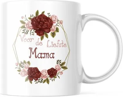 Immagine prodotto di Tazza in Vetroceramica con rose per la mamma più dolce – Regalo per la Festa della Mamma