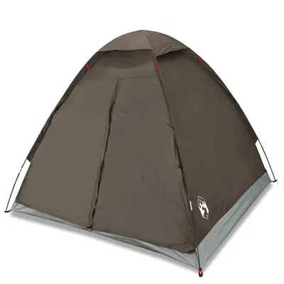 Produktbild von vidaXL Kuppel-Campingzelt 4 Personen Braun Wasserdicht