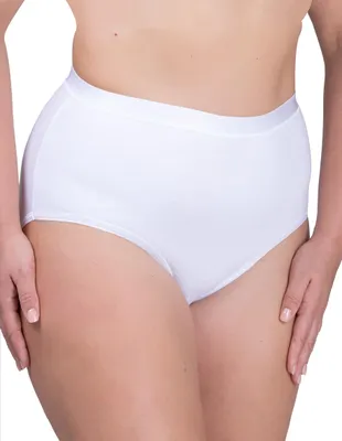 Produktbild von maluuna  Damen Hüft-Slips Unterhose in Übergröße, 3er Pack ; weiß , 60/62