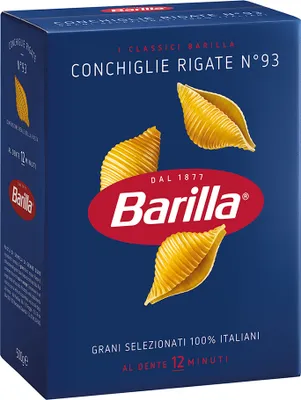Produktbild von 24x Pasta Barilla - Conchiglie Rigate N.93 - 500g - Italienische Nudeln