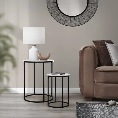 Produktbild von H&S Collection 2-tlg. Beistelltisch-Set Weiß