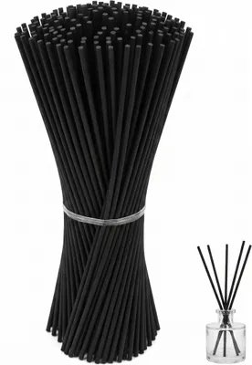 Produktbild von Diffusorstäbchen - Hochporös für optimale Kapillarwirkung - Raumduft - Schwarz 100 Stück (3mm x 20cm)