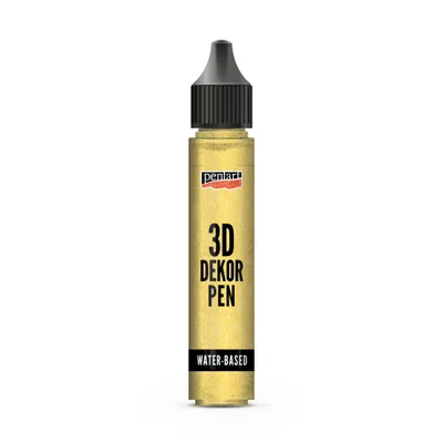 Produktbild von PENTART 3D Dekorstift, Glitter, 30 ml, Gold