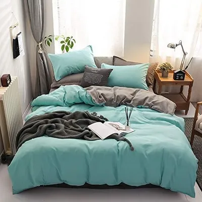 Immagine prodotto di Omgoods - Set di lenzuola reversibile, 220 x 240 cm, con 2 federe